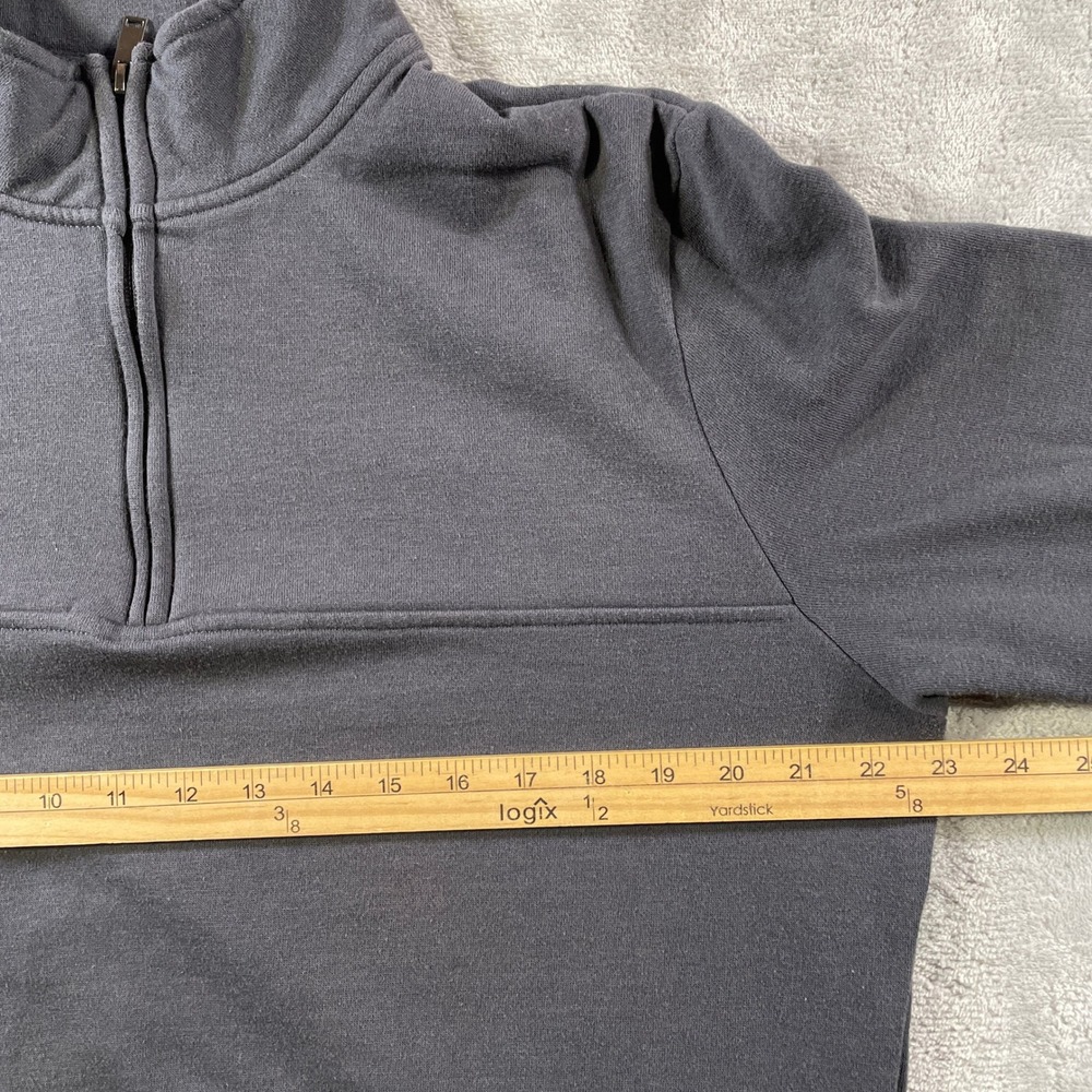 Mountain and Isles Pullover Sweatshirt Mens Medium Gray Quarter Zip Preppy - Picture 3 of 9
